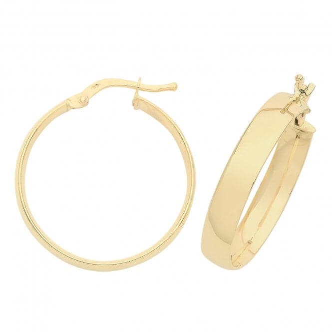 9ct Yellow Gold 20mm Hoop Earrings ER946Acotis Gold JewelleryER946 - 20