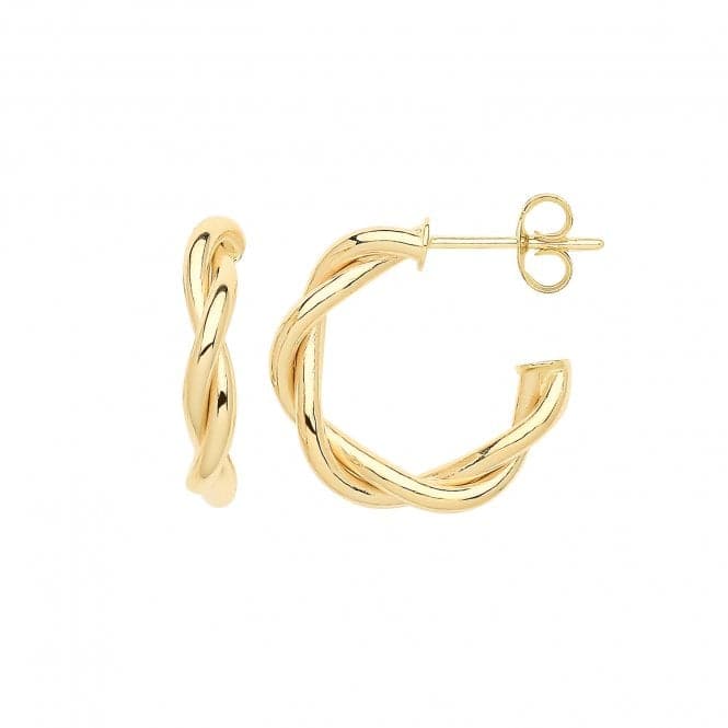 9ct Yellow Gold 20mm Twisted Hoops With Post ER1193Acotis Gold JewelleryER1193 - 12