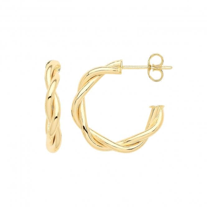 9ct Yellow Gold 20mm Twisted Hoops With Post ER1193Acotis Gold JewelleryER1193 - 15