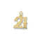 9ct Yellow Gold 21St Birthday Old English Pendant PN404Acotis Gold JewelleryPN404