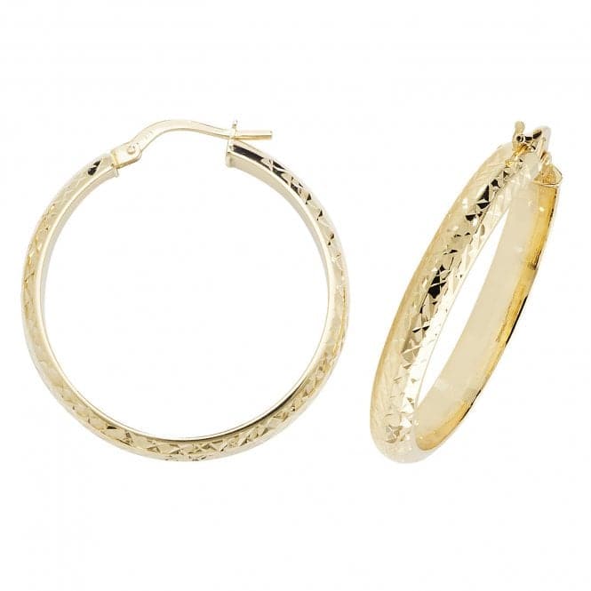 9ct Yellow Gold 30mm Dc Hoop Earrings ER1044Acotis Gold JewelleryER1044 - 25