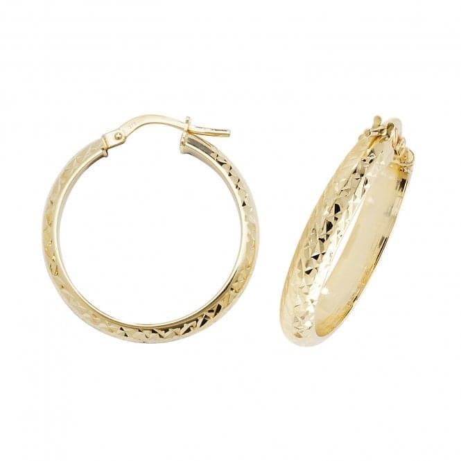 9ct Yellow Gold 30mm Dc Hoop Earrings ER1044Acotis Gold JewelleryER1044 - 20