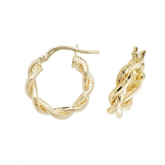 9ct Yellow Gold 30mm Dc Hoop Earrings ER1045Acotis Gold JewelleryER1045 - 10
