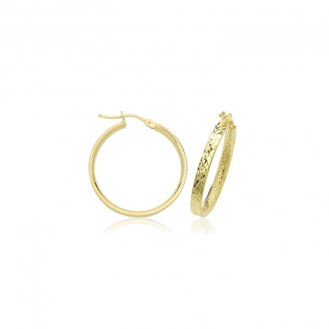 9ct Yellow Gold 30mm D/C Hoop Earrings ER1221Acotis Gold JewelleryER1221 - 20