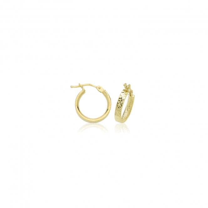 9ct Yellow Gold 30mm D/C Hoop Earrings ER1221Acotis Gold JewelleryER1221 - 10