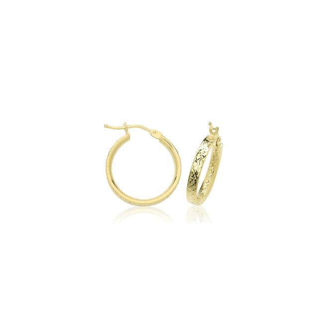 9ct Yellow Gold 30mm D/C Hoop Earrings ER1221Acotis Gold JewelleryER1221 - 15