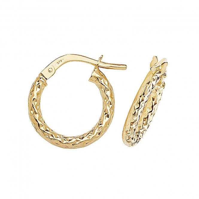 9ct Yellow Gold 30mm Dc Hoop Earrings ER951Acotis Gold JewelleryER951 - 10