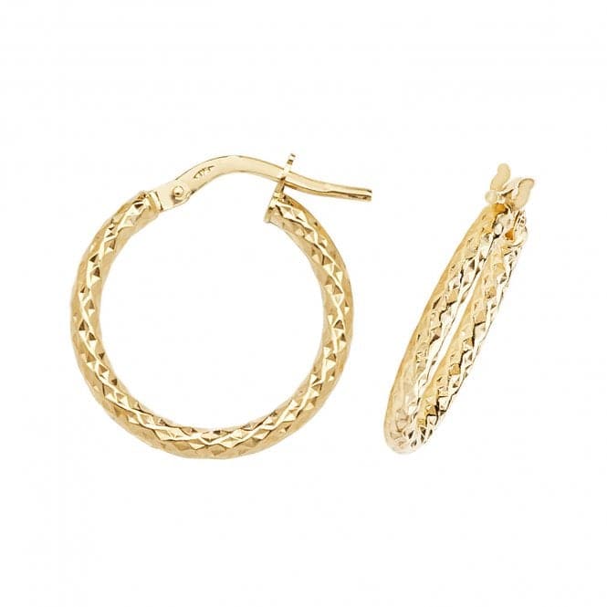 9ct Yellow Gold 30mm Dc Hoop Earrings ER951Acotis Gold JewelleryER951 - 15