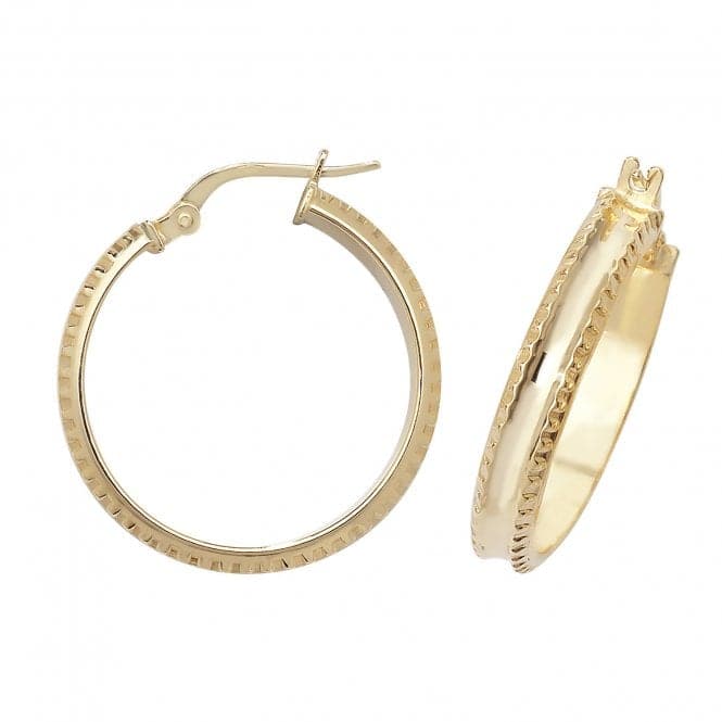 9ct Yellow Gold 30mm Dc Hoop Earrings ER960Acotis Gold JewelleryER960 - 20