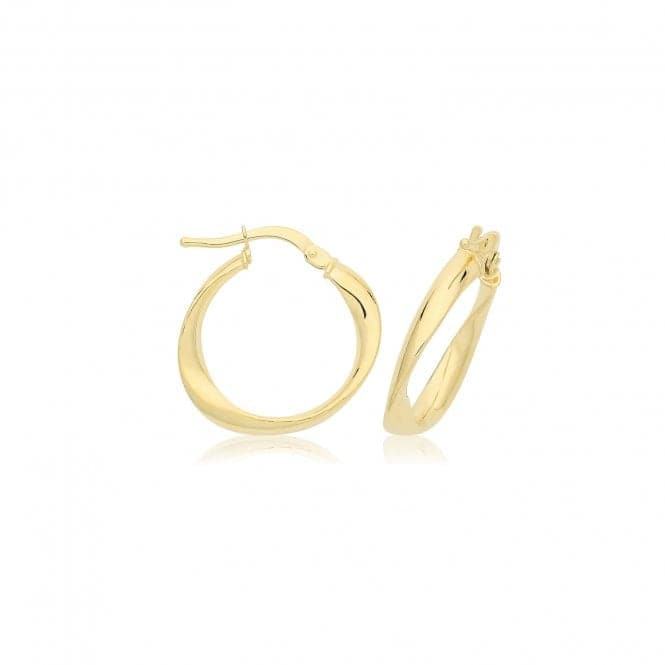 9ct Yellow Gold 30mm Gentle Twist Hoop Earrings ER1204Acotis Gold JewelleryER1204 - 15