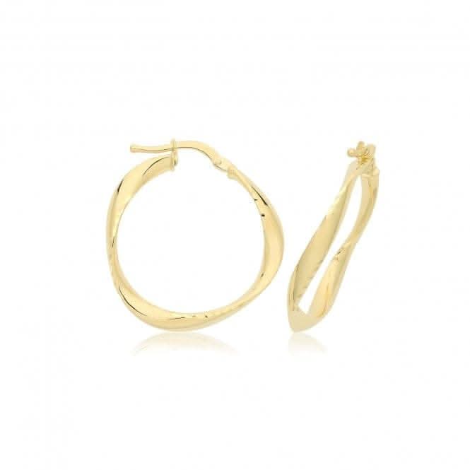9ct Yellow Gold 30mm Gentle Twist Hoop Earrings ER1204Acotis Gold JewelleryER1204 - 15