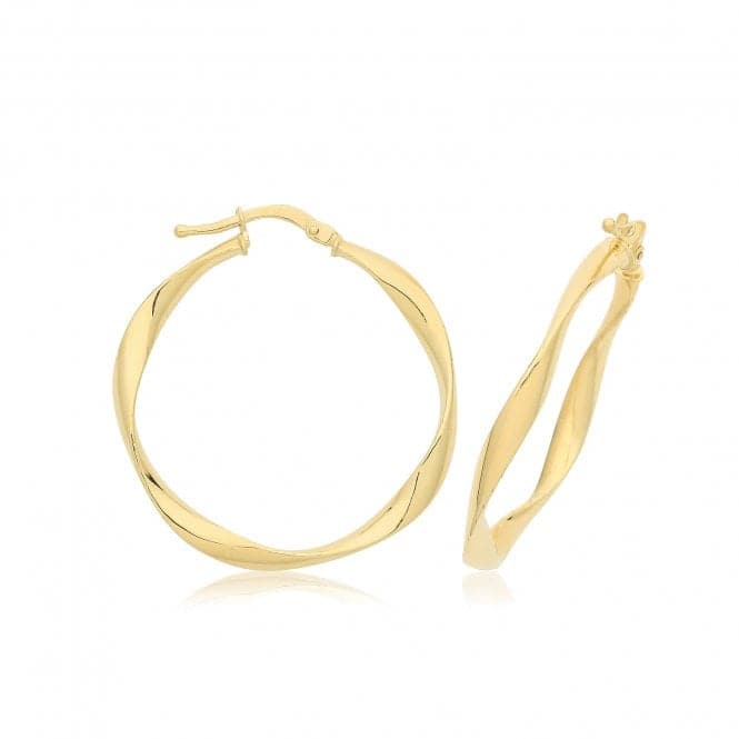 9ct Yellow Gold 30mm Gentle Twist Hoop Earrings ER1204Acotis Gold JewelleryER1204 - 25