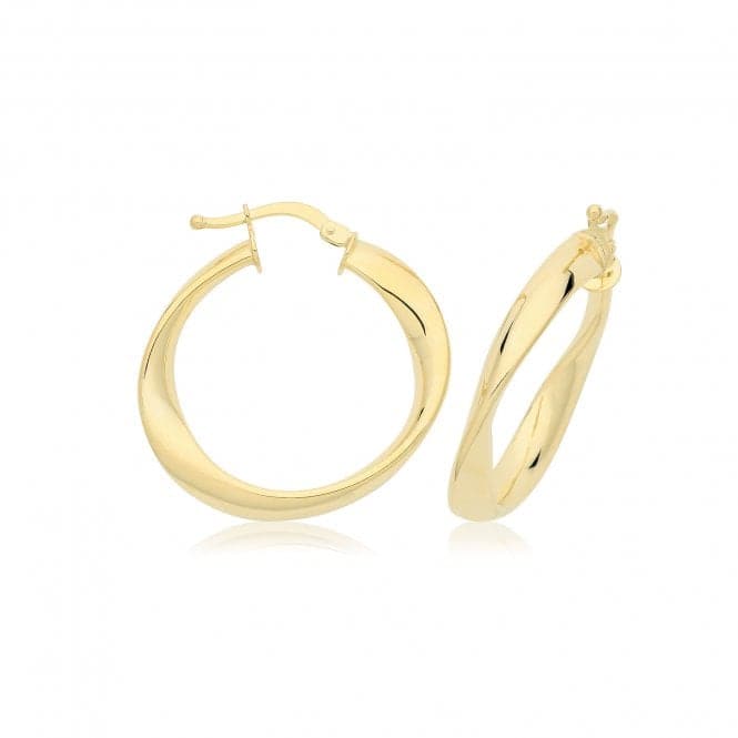 9ct Yellow Gold 30mm Gentle Twist Hoop Earrings ER1205Acotis Gold JewelleryER1205 - 20