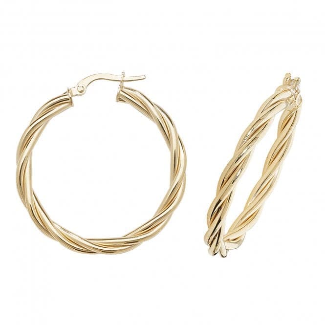 9ct Yellow Gold 30mm Hoop Earrings ER1006Acotis Gold JewelleryER1006 - 25