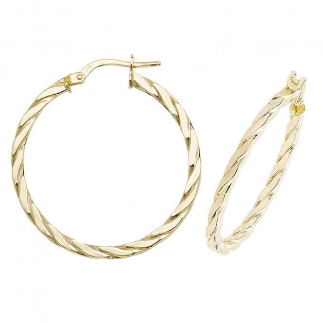 9ct Yellow Gold 30mm Hoop Earrings ER1041Acotis Gold JewelleryER1041 - 25