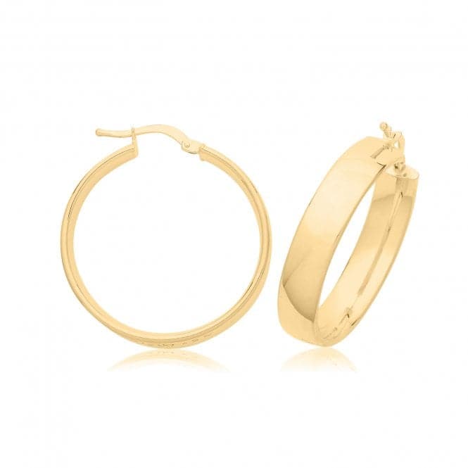 9ct Yellow Gold 30mm Hoop Earrings ER1200Acotis Gold JewelleryER1200 - 25