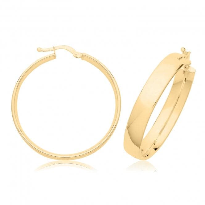 9ct Yellow Gold 30mm Hoop Earrings ER1200Acotis Gold JewelleryER1200 - 30