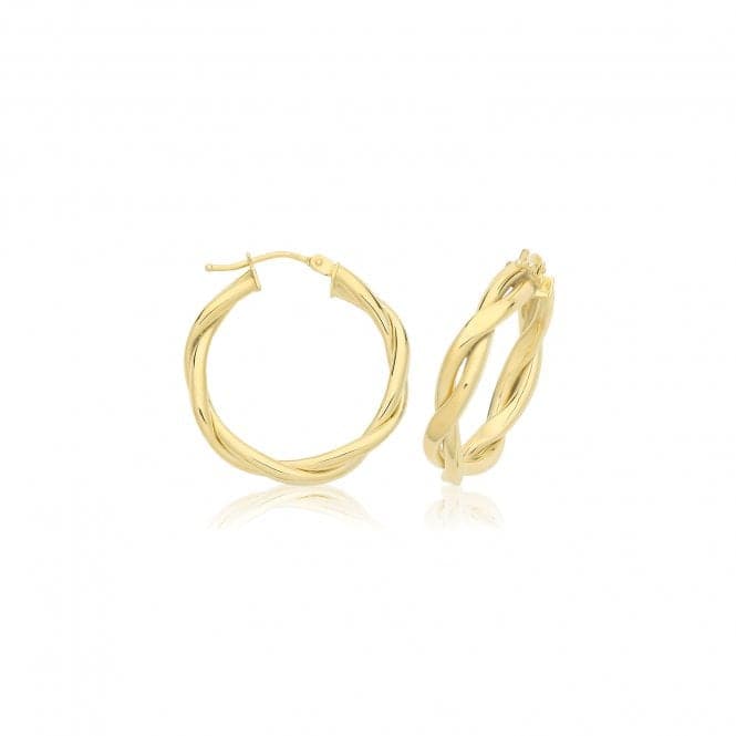 9ct Yellow Gold 30mm Hoop Earrings ER1220Acotis Gold JewelleryER1220 - 20