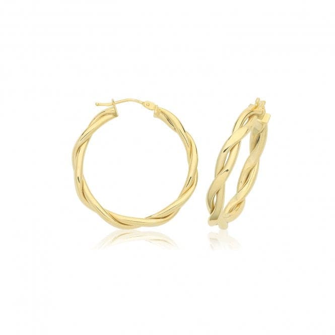 9ct Yellow Gold 30mm Hoop Earrings ER1220Acotis Gold JewelleryER1220 - 25