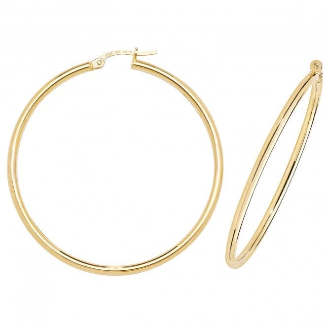 9ct Yellow Gold 30mm Hoop Earrings ER500Acotis Gold JewelleryER500 - 40