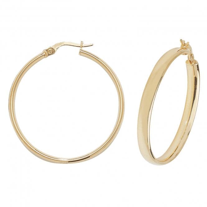 9ct Yellow Gold 30mm Hoop Earrings ER974Acotis Gold JewelleryER974 - 30