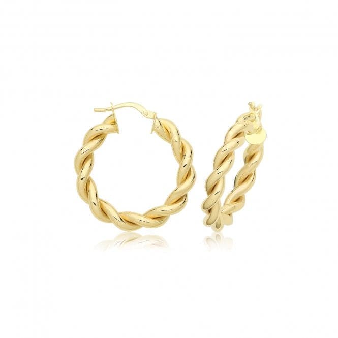 9ct Yellow Gold 30mm Plated Hoop Earrings ER1216Acotis Gold JewelleryER1216 - 20