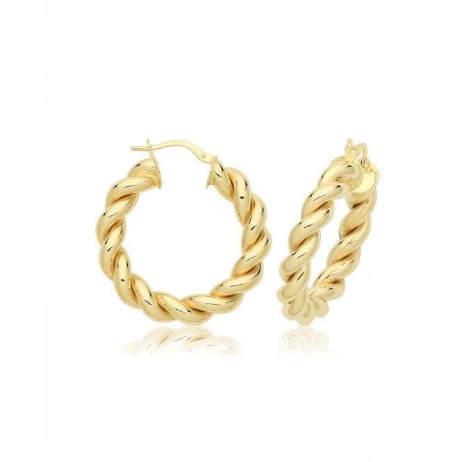 9ct Yellow Gold 30mm Plated Hoop Earrings ER1217Acotis Gold JewelleryER1217 - 20