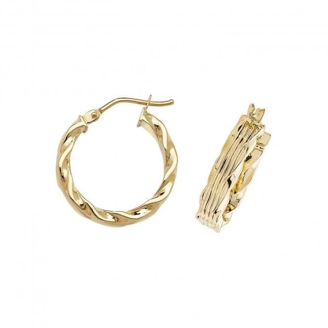 9ct Yellow Gold 35mm Hoop Earrings ER995Acotis Gold JewelleryER995 - 10