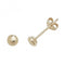 9ct Yellow Gold 3mm Button Stud Earrings ES404Acotis Gold JewelleryES404