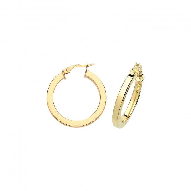 9ct Yellow Gold 40mm Sq Tube Hoops ER775Acotis Gold JewelleryER775 - 20