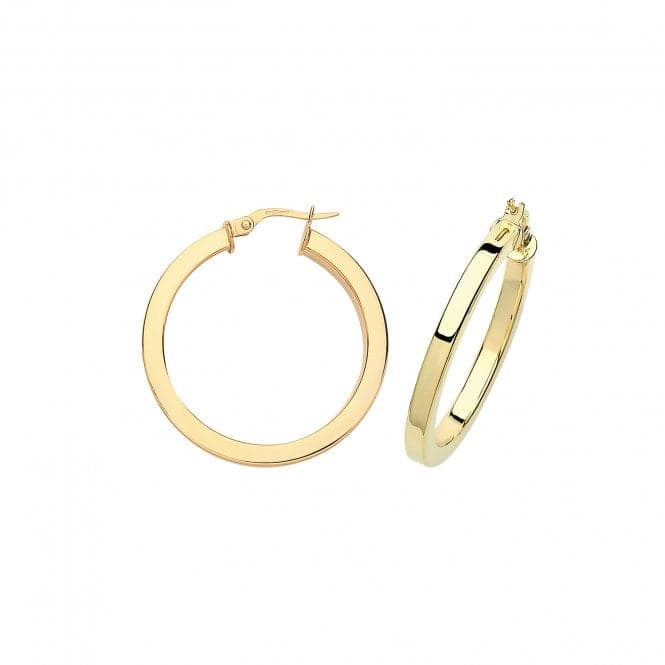 9ct Yellow Gold 40mm Sq Tube Hoops ER775Acotis Gold JewelleryER775 - 25