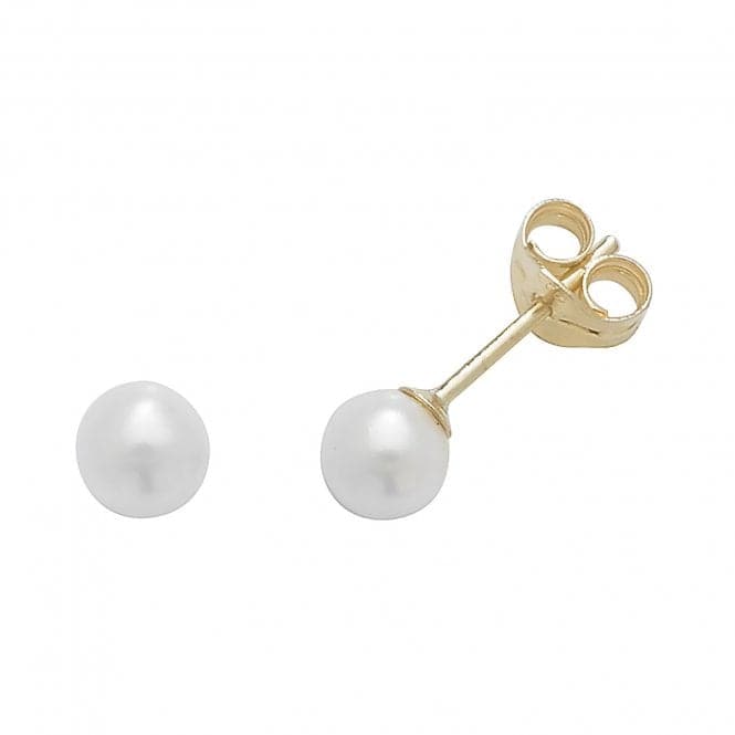 9ct Yellow Gold 4mm Pearl Stud Earrings ES238SAcotis Gold JewelleryES238S