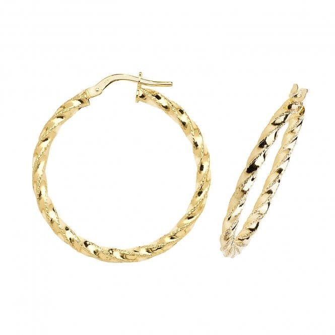 9ct Yellow Gold 50mm Dc Hoop Earrings ER952Acotis Gold JewelleryER952 - 25