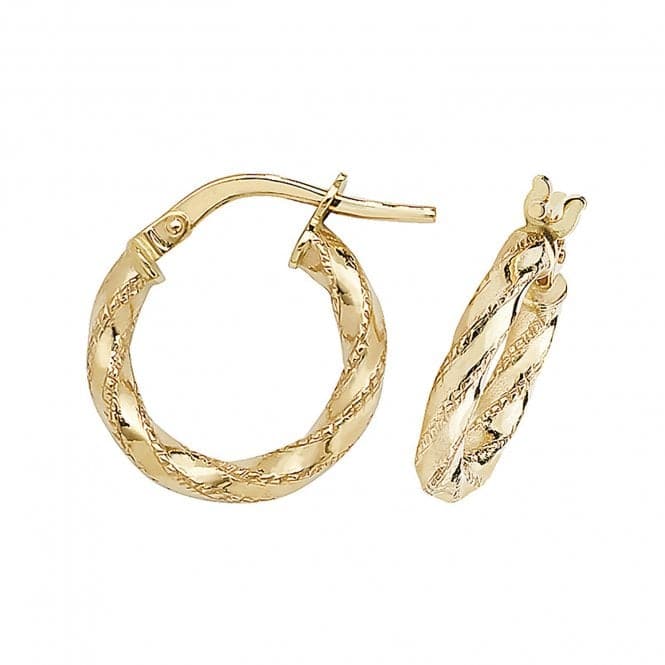 9ct Yellow Gold 50mm Dc Hoop Earrings ER952Acotis Gold JewelleryER952 - 10