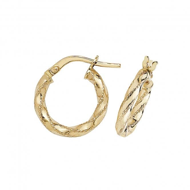 9ct Yellow Gold 50mm Dc Hoop Earrings ER952Acotis Gold JewelleryER952 - 08