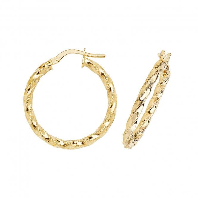 9ct Yellow Gold 50mm Dc Hoop Earrings ER952Acotis Gold JewelleryER952 - 20