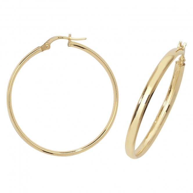 9ct Yellow Gold 50mm Hoop Earrings ER955Acotis Gold JewelleryER955 - 30