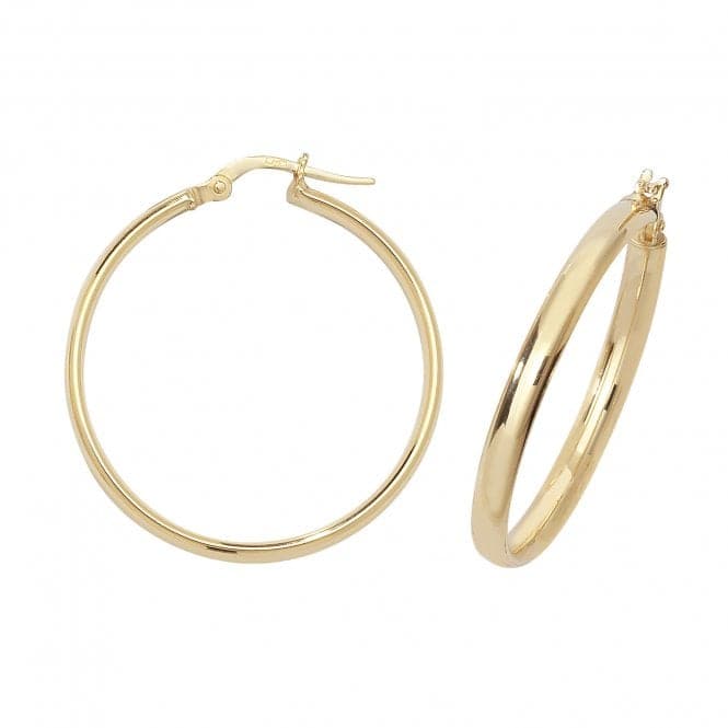 9ct Yellow Gold 50mm Hoop Earrings ER955Acotis Gold JewelleryER955 - 25