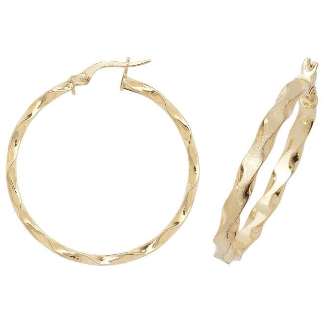 9ct Yellow Gold 50mm Hoop Earrings ER964Acotis Gold JewelleryER964 - 30