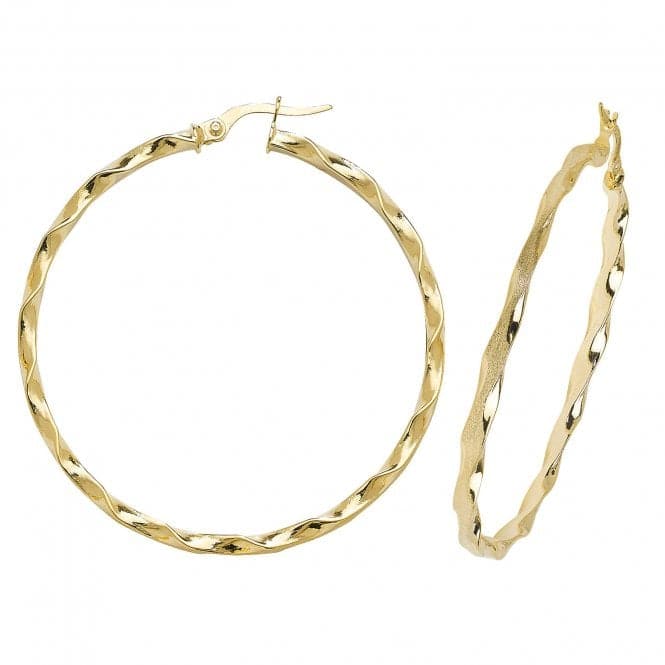 9ct Yellow Gold 50mm Hoop Earrings ER964Acotis Gold JewelleryER964 - 40