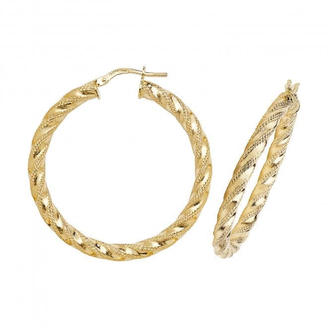 9ct Yellow Gold 60mm Dc Hoop Earrings ER954Acotis Gold JewelleryER954 - 30