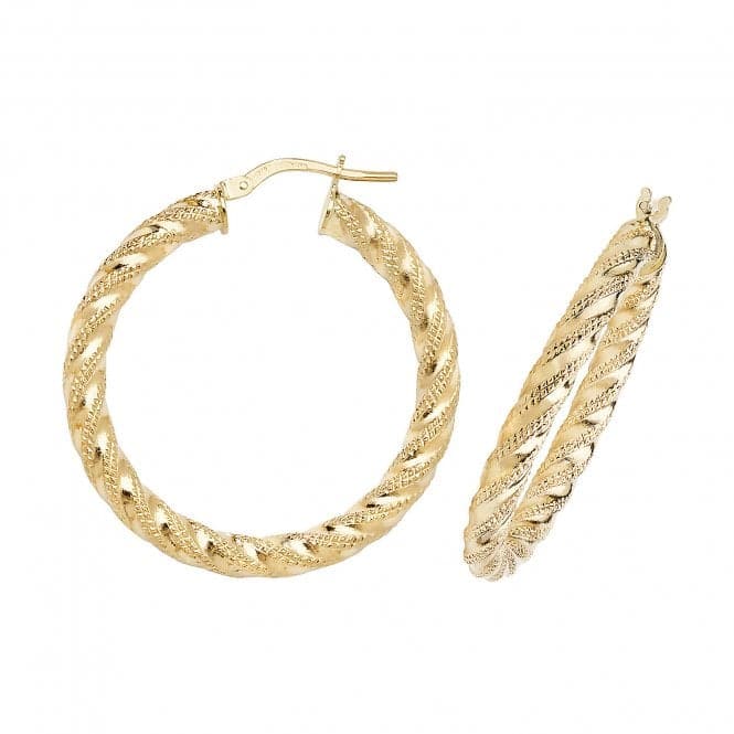 9ct Yellow Gold 60mm Dc Hoop Earrings ER954Acotis Gold JewelleryER954 - 25