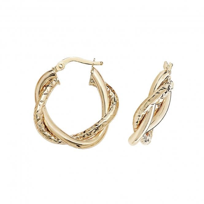 9ct Yellow Gold 60mm Dc Hoop Earrings ER988Acotis Gold JewelleryER988 - 15