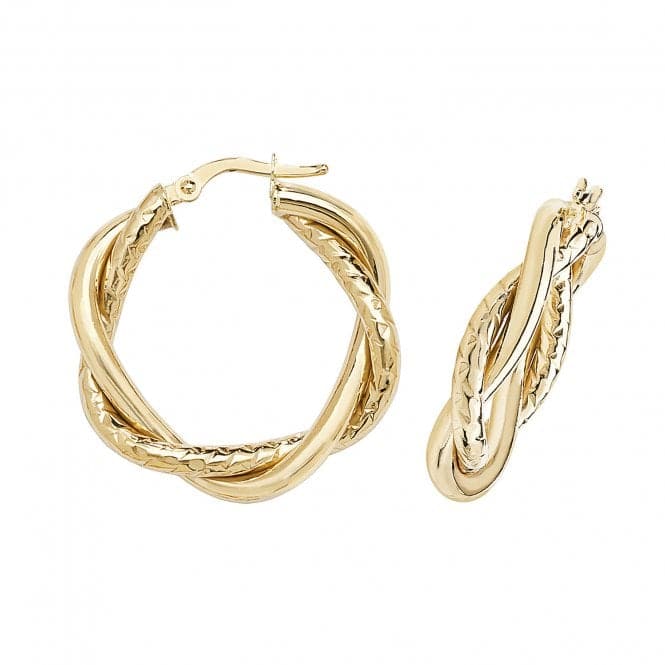 9ct Yellow Gold 60mm Dc Hoop Earrings ER988Acotis Gold JewelleryER988 - 20