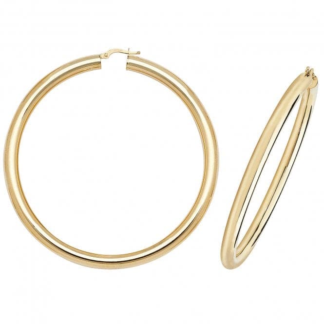 9ct Yellow Gold 60mm Hoop Earrings ER1005Acotis Gold JewelleryER1005 - 60