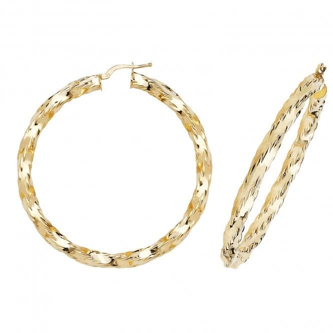 9ct Yellow Gold 60mm Hoop Earrings ER143Acotis Gold JewelleryER143 - 50