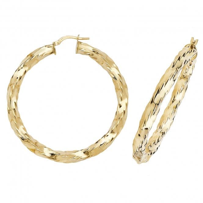 9ct Yellow Gold 60mm Hoop Earrings ER143Acotis Gold JewelleryER143 - 40