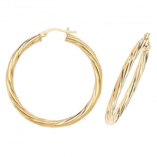 9ct Yellow Gold 60mm Hoop Earrings ER357Acotis Gold JewelleryER357 - 30