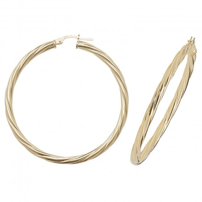 9ct Yellow Gold 60mm Hoop Earrings ER357Acotis Gold JewelleryER357 - 40