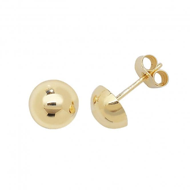 9ct Yellow Gold 7mm Dome Stud Earrings ES391Acotis Gold JewelleryES391